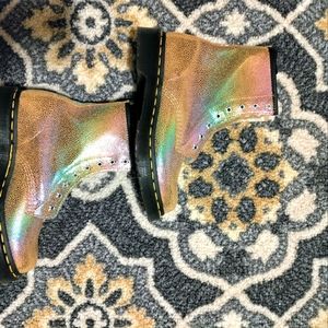 US 7 1460 Rainbow Ray Suede Lace Up Boots